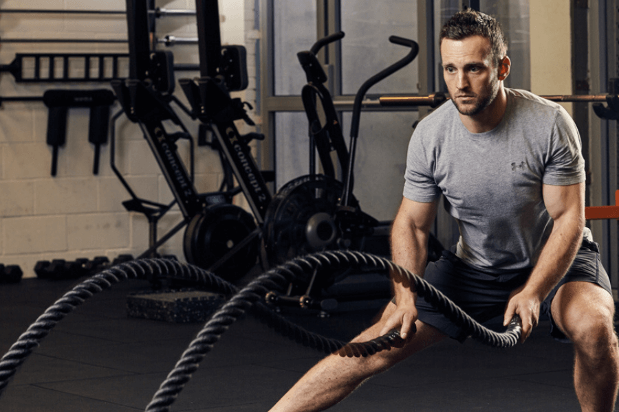 upperbody workout with ropes