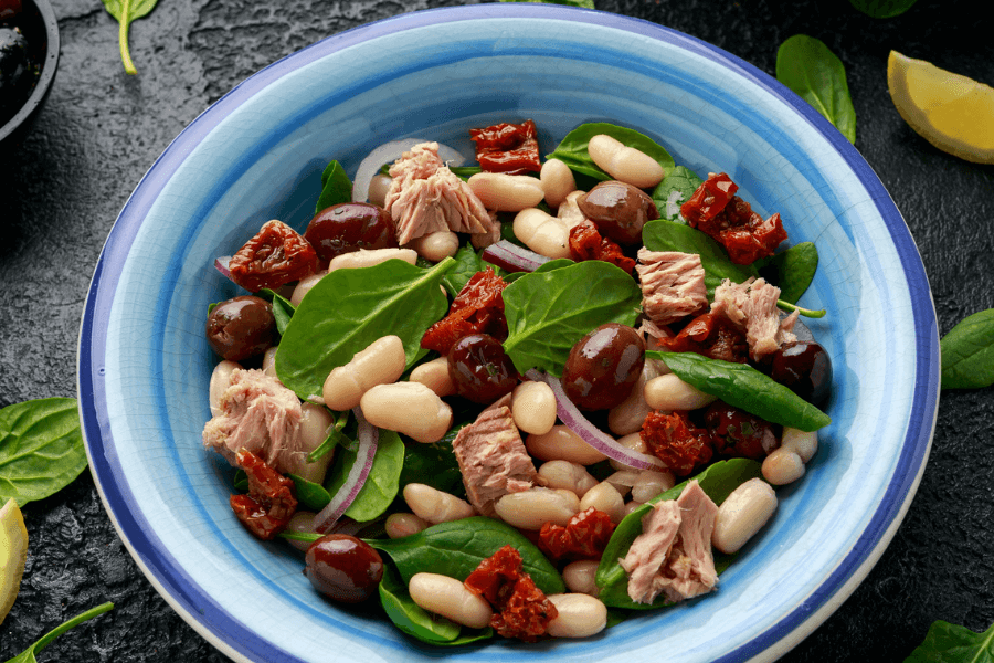  tuna and white bean salad, low calorie meals for weight loss