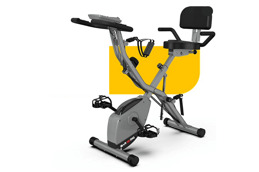 at home gym, stationary spin exercise bike